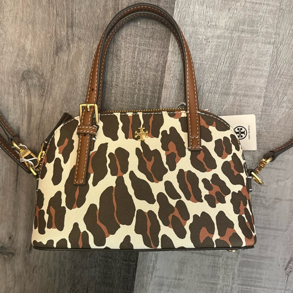 Tory Burch Emerson Printed Leopard Crossbody w/ Dust Bag Brand New